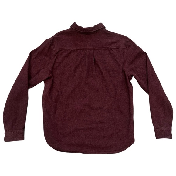 Eddie Bauer Eddie’s Favorite Flannel Classic Buttondown Shirt Burgundy Medium - Picture 4 of 7